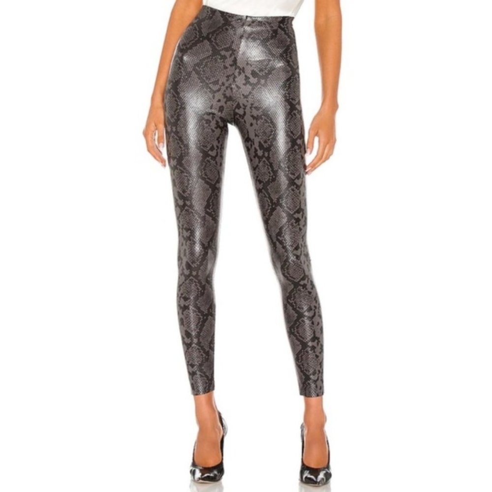 Commando Faux Leather Snake Print Leggings SZ M
